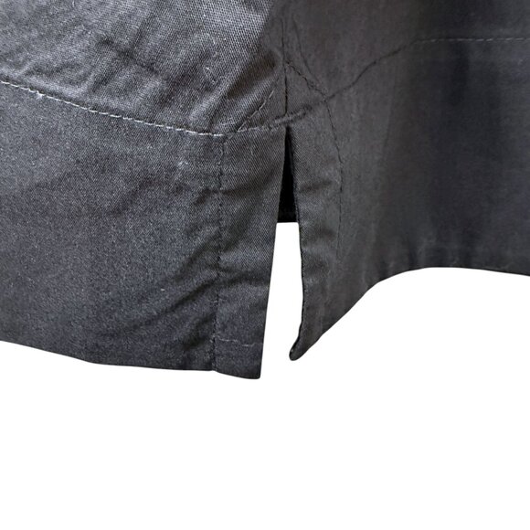 LANDS END Black Shirt Plus Size 1X Cotton Blend Tunic Blouse Long Sleeve Womens - Picture 7 of 8